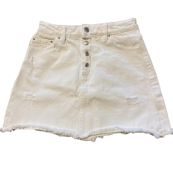 ZARA White Denim Mini Skirt - Picture 9 of 9